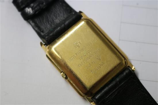 A ladys gold Rolex Precision watch and two other watches.